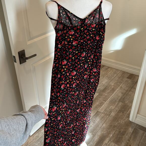 Topshop Button-Up Midi Floral Dress - Size 6 - Picture 4 of 5